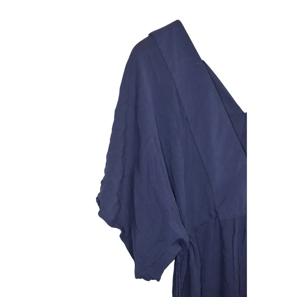 Lauren Ralph Lauren Lauren by Ralph Lauren Crinkle Rayon Tunic In Navy